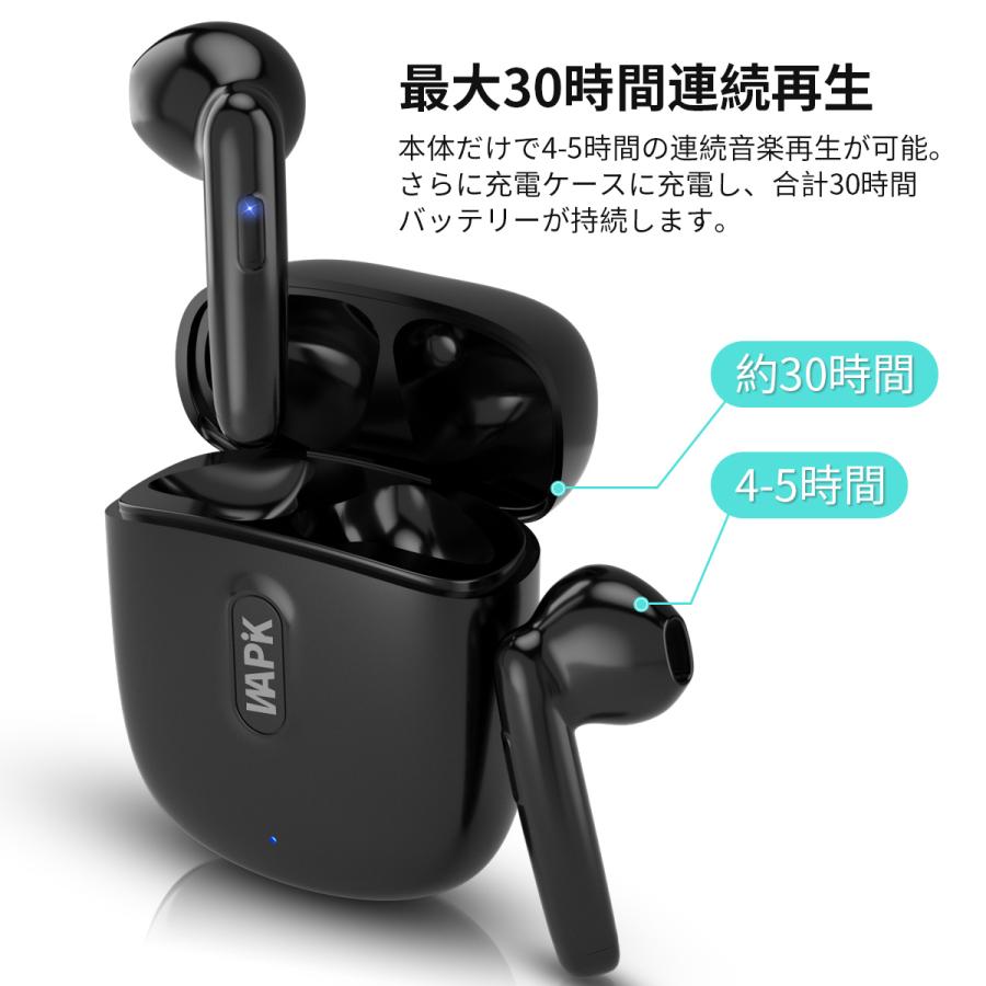WAPIK ワイヤレスイヤホン iPhone Android対応 Bluetooth5.4 WAPIK ワイヤレスイヤホン iPhone Android対応 Bluetooth5.4