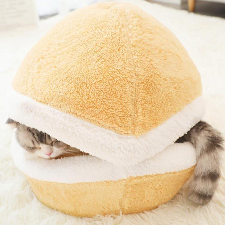 定番の冬ギフト キャットベッド もこもこ 可愛い マカロン ドーム型 ハウス ペットベッド 犬 猫 マント ねこ ネコ ベッド Discoversvg Com