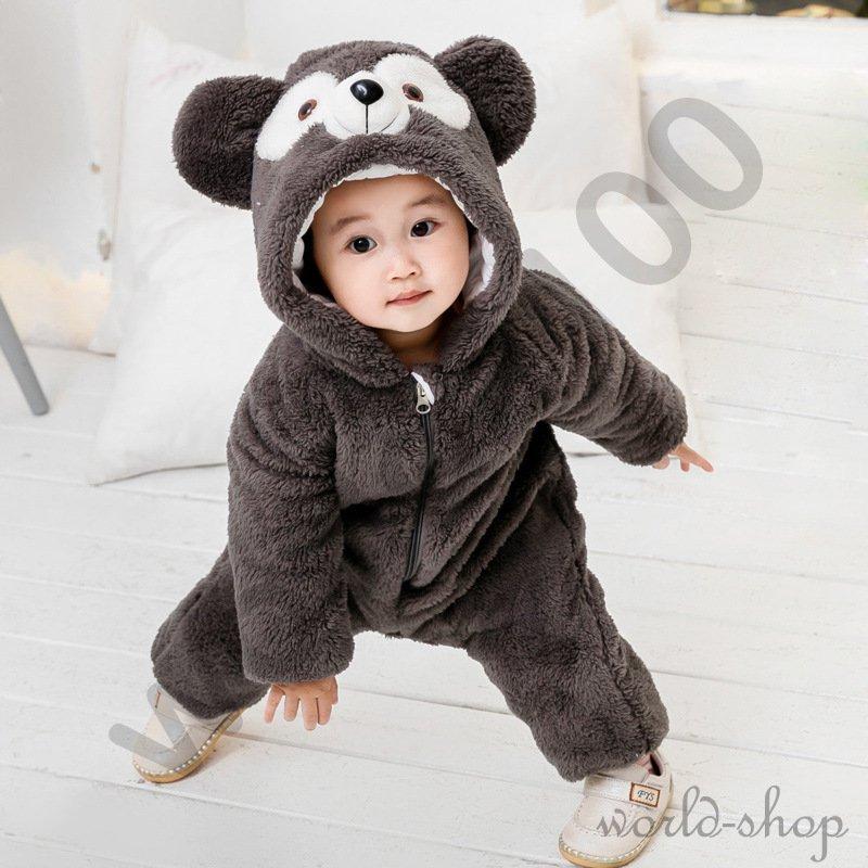 限定販売 ダッフィー 着ぐるみ 赤ちゃん ベビー服 ロンパース オールインワン カバーオール熊 出産祝い 防寒着 フード キッズ 新生児服 子供用 お出掛け 厚手 Whitesforracialequity Org