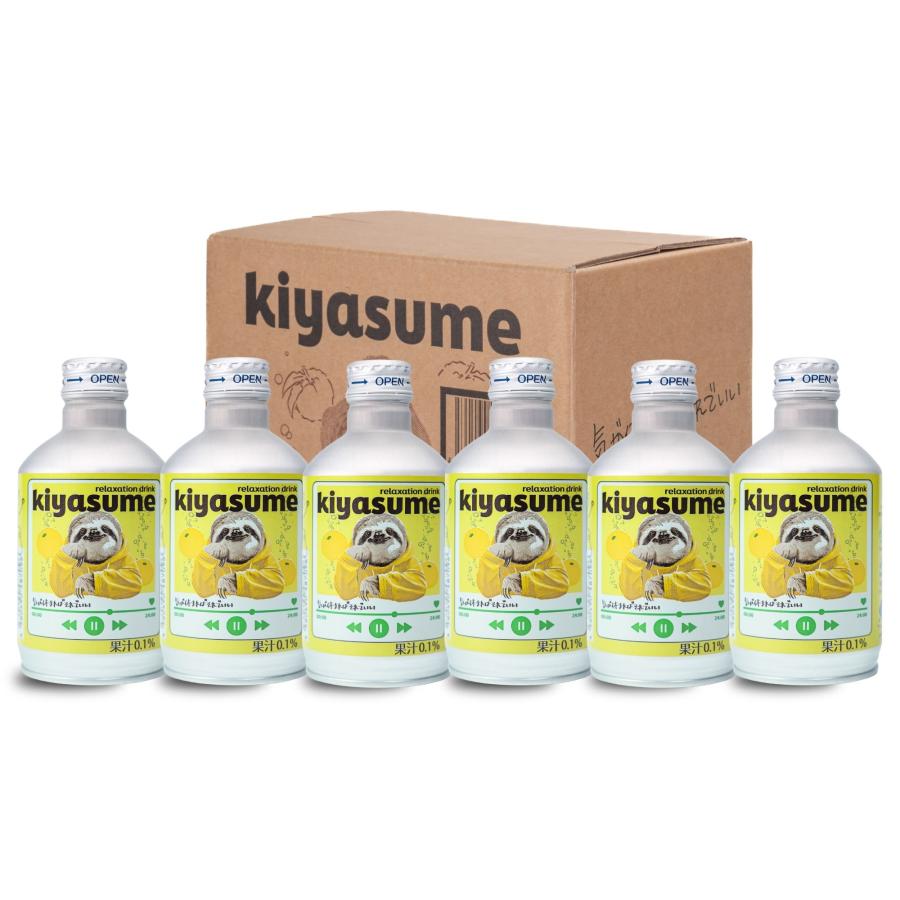 kiyasume リラクゼーション ドリンク 280ml 6本 国産 きやすめ キヤスメ 気休め 微炭酸 睡眠 快眠 ゆず アロエ 乳酸菌 グリシン | 