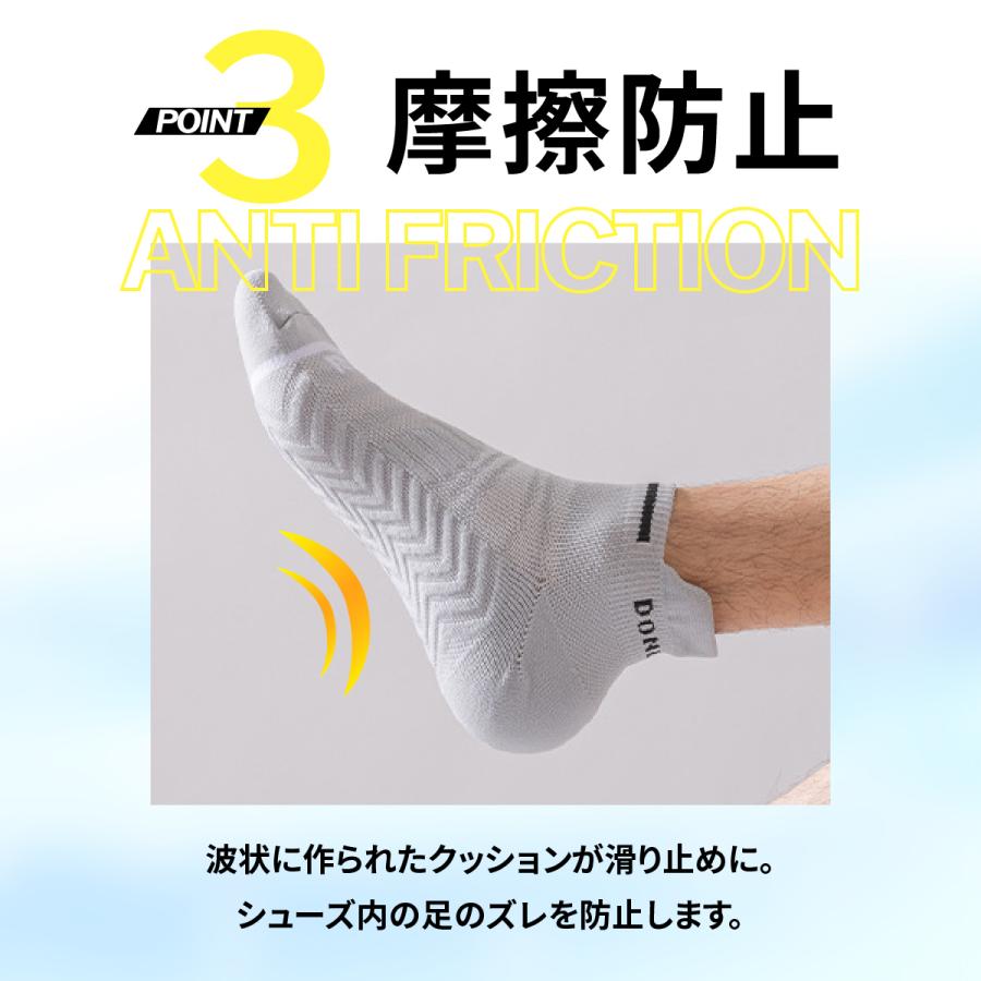 スポーツソックス レディース 白 3足 セット ランニングソックス