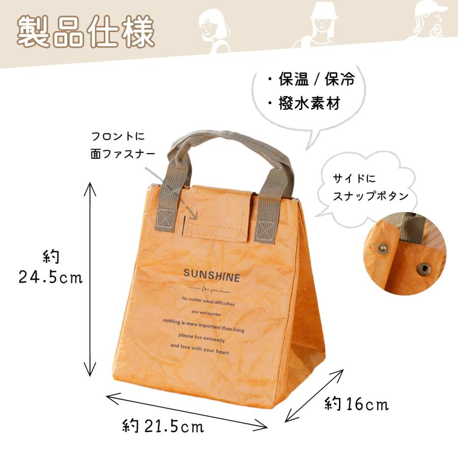ランチバッグ 紙袋 保冷 おしゃれ レディース メンズ 大容量 ペット