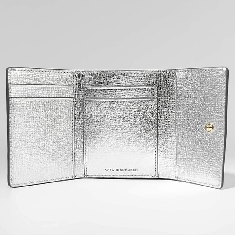 アニヤハインドマーチ財布シルバー別注 ANYA HINDMARCH - アニヤハインドマーチ財布シルバー別注の通販 by