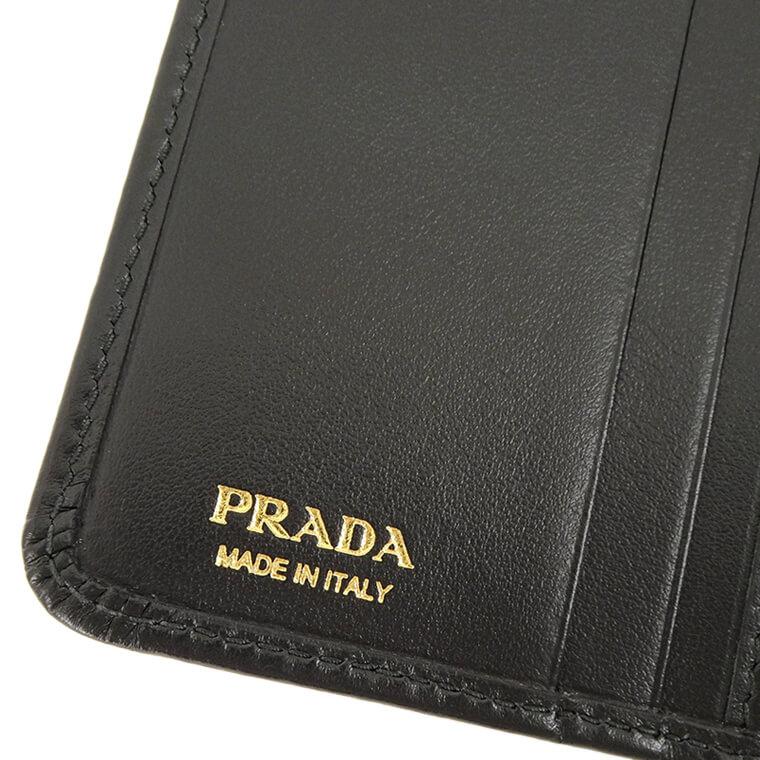 3000円OFF対象 プラダ PRADA レディース 2つ折り財布 SOFT CALF TRIANGLE 1ML018 2CLU NERO ブラック F0002 23aw｜worldclub｜07