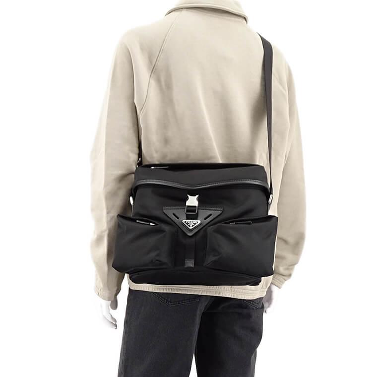 PRADA プラダ メンズ ショルダーバッグ TESSUTO VITELLO 2VD062 PRADA プラダ メンズ ショルダーバッグ TESSUTO VITELLO 2VD062
