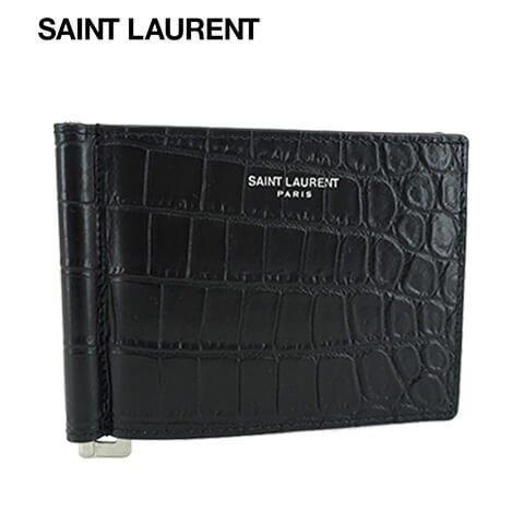 SAINT LAURENT 完売御礼 サンローラン メンズ マネークリップ折財布
