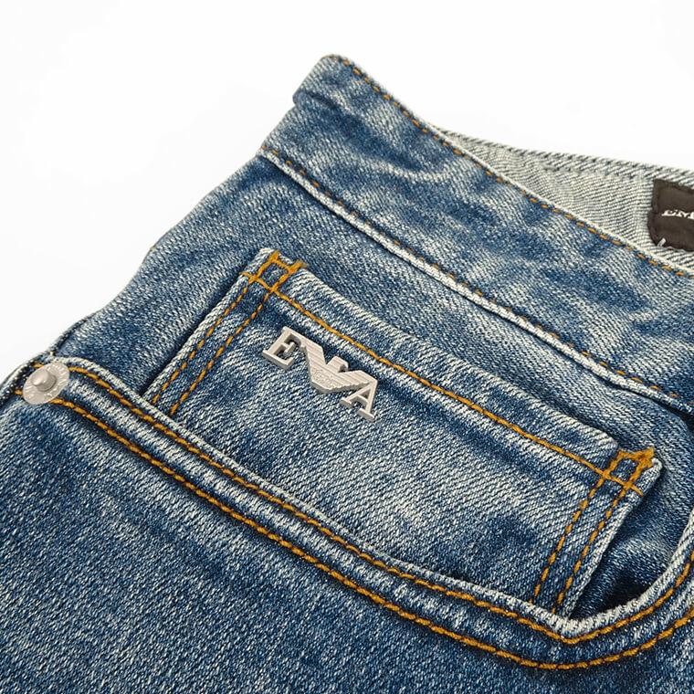 エンポリオアルマーニ EMPORIO ARMANI メンズ ジーンズ 3D1J75 1DRRZ DENIM BLU CH ウォッシュブルー 0943 24ss｜worldclub｜08