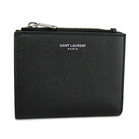 SAINT LAURENT サンローラン メンズ 2つ折り財布 575789 BTY0N BLACK