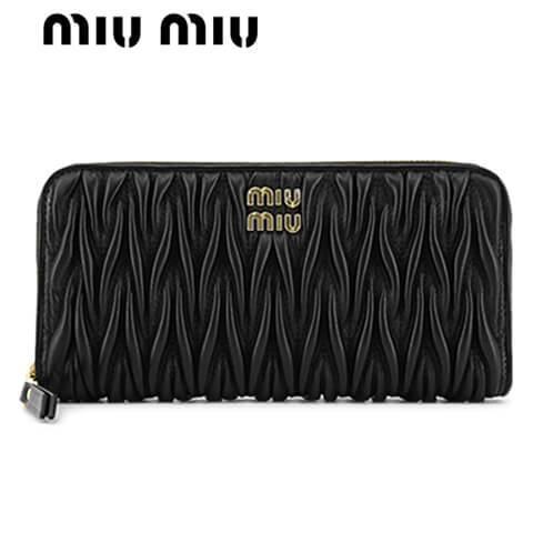 PayPay最大12% ミュウミュウ MIU MIU レディース 長財布 サイフ