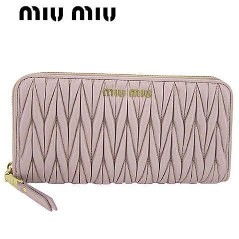 完売御礼 ミュウミュウ MIU MIU レディース 長財布 サイフ MATELASSE