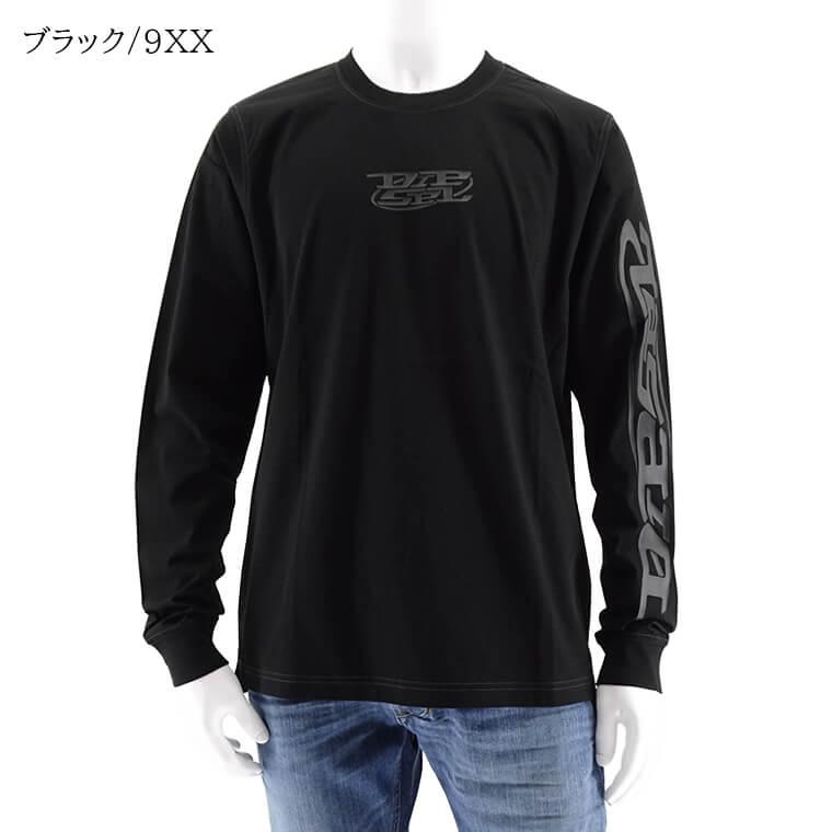 ディーゼル DIESEL メンズ 長袖Tシャツ T MUST LS SLITS N A12270 0QANW ブラック 9XX オフホワイト 141 24ss｜worldclub｜02