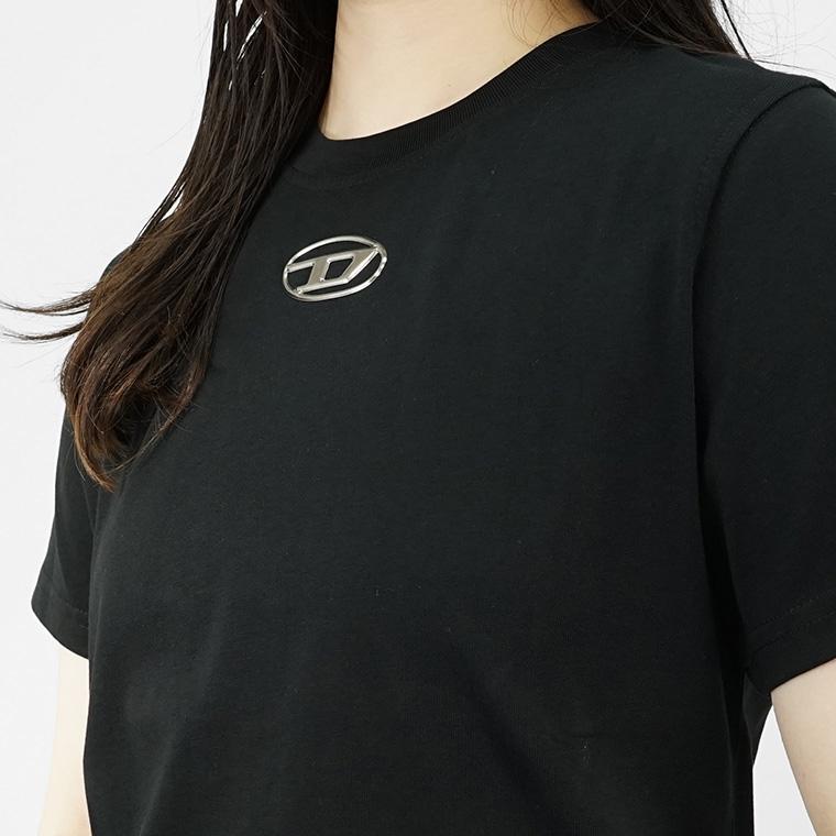 関税なし★DIESEL★A16841 レディースロゴTシャツ ブラック DIESEL PayPay最大14% FINAL SALE ディーゼル レディース T