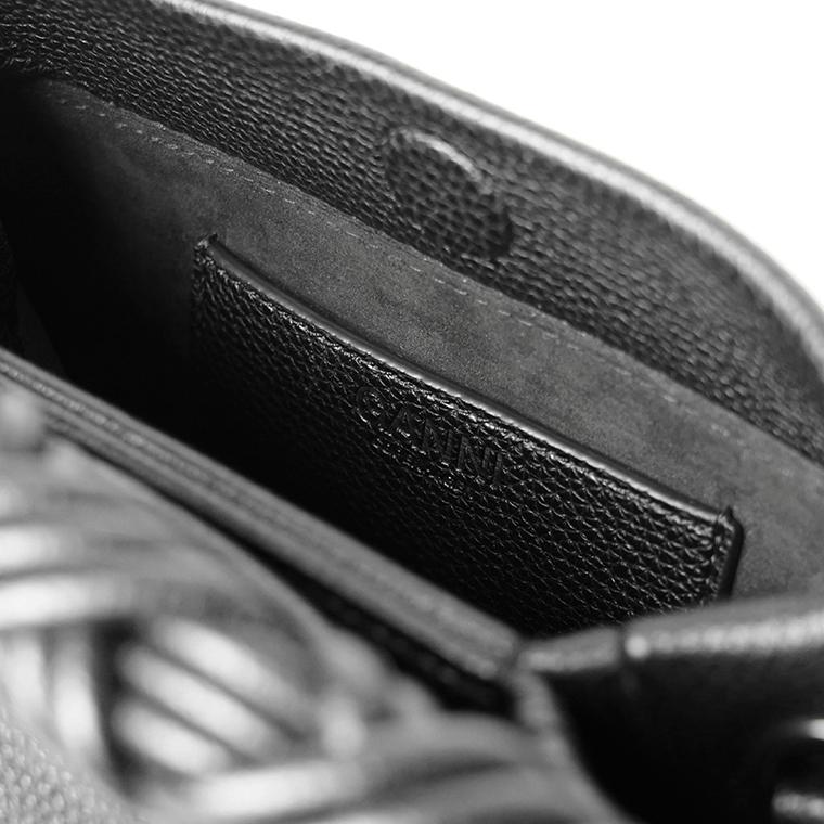 ガニー GANNI レディース バッグ BOU BAG SMALL GRAINED A6955 BLACK ブラック 099 25awの画像
