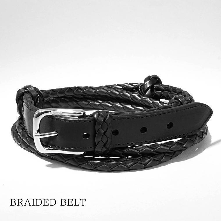J&M DAVIDSON ブラック 編み込みベルト 28/70 J&M Davidson（J＆Mデヴィッドソン） ジェイアンドエムデヴィッドソン