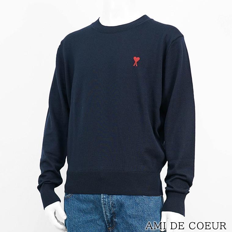 ［AMI PARIS ］ アミドゥクールセーター ネイビー　＊最終値下げ価格 AMI Alexandre Mattiussi 2025AW CLEARANCE SALE アミ AMI メンズ