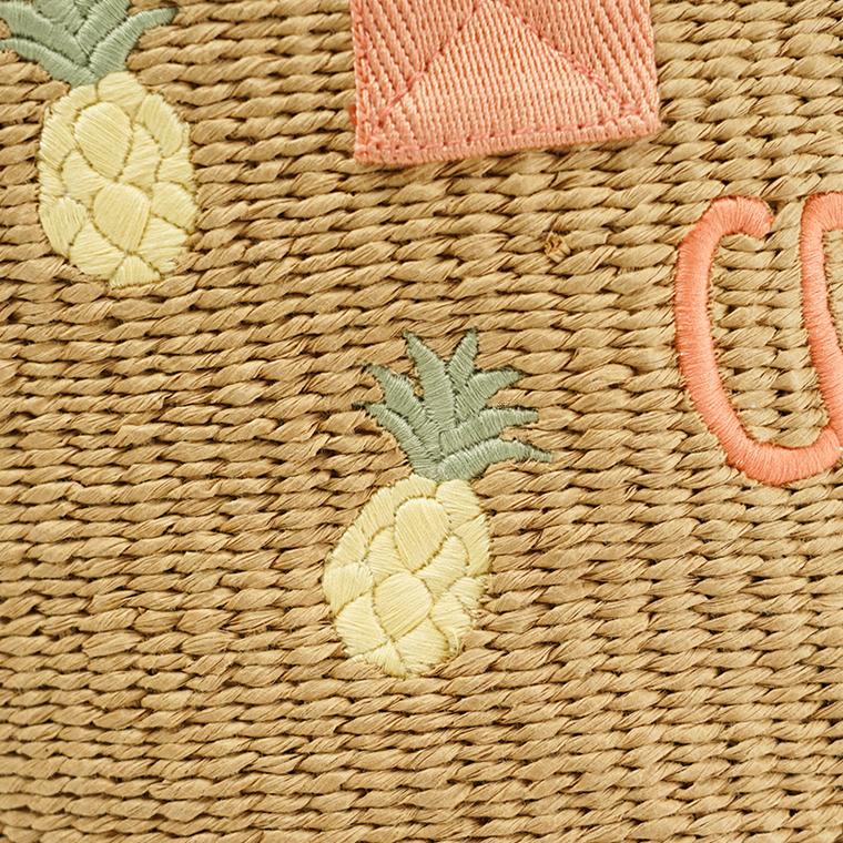 クロエ かごバッグ アプリコット パイナップル 刺繍 ロストロー C20873 Chloe（クロエ） かごバッグ Logo Bucket Bag C20873 レディース