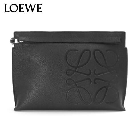 完売御礼 ロエベ LOEWE メンズ クラッチバッグ Tポーチ グレインカーフ C500W05X01 BLACK 1100 23ss