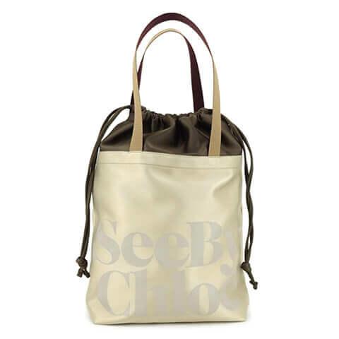 500円OFF対象 シーバイクロエ See By Chloe レディース トートバッグ ESSENTIAL TO SMALL TEXTILE TOTE CHS22SSB59B29 SILVER 9DL セール｜worldclub｜02