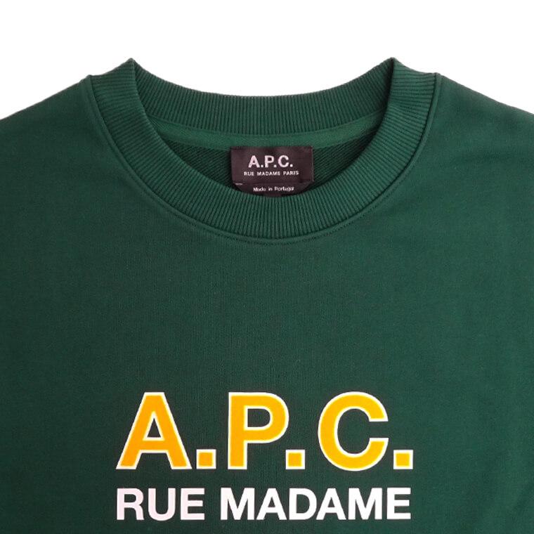 アーペーセー A.P.C. メンズ スウェットシャツ SWEAT APC MADAME COEZD H27758 VERT グリーン KAF ROSE ピンク FAD｜worldclub｜08