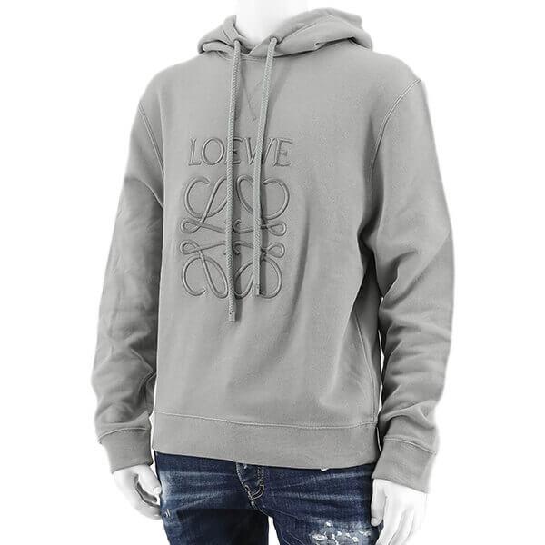 完売御礼 ロエベ LOEWE メンズ パーカー ANAGRAM TONAL HOODIE H526Y25X02 MEDIUM GREY グレー  1210 23ss