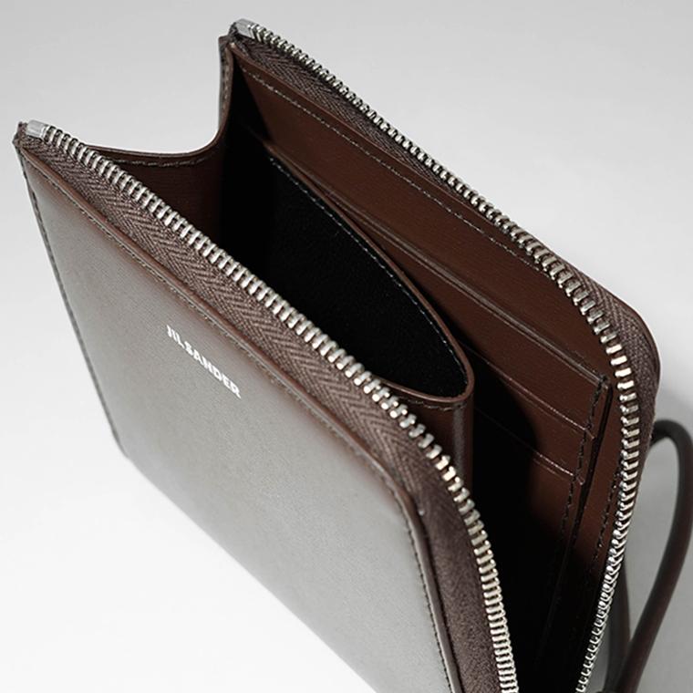 新品未使用 JIL SANDER ブラウンレザー ケース JIL SANDER ジルサンダー レディース メンズ コイン＆カード