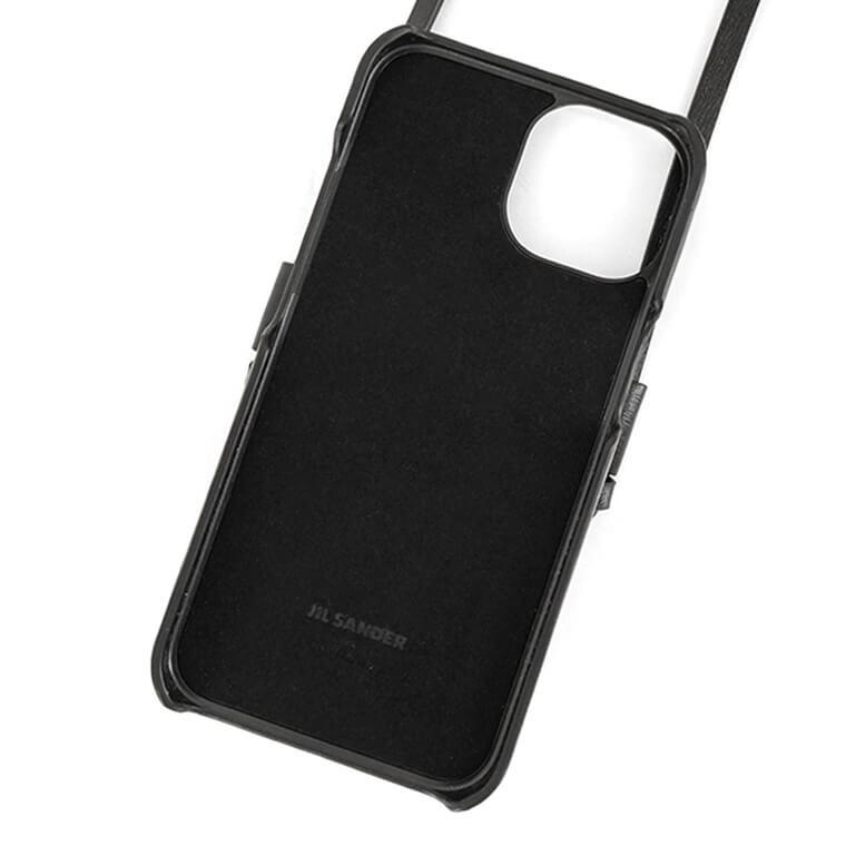 1000円OFF対象 ジルサンダー JIL SANDER メンズ iPhone 15 専用ケース PHONE CASE W LACE J26VL0013 P6486 BLACK ブラック 001 24ss｜worldclub｜03