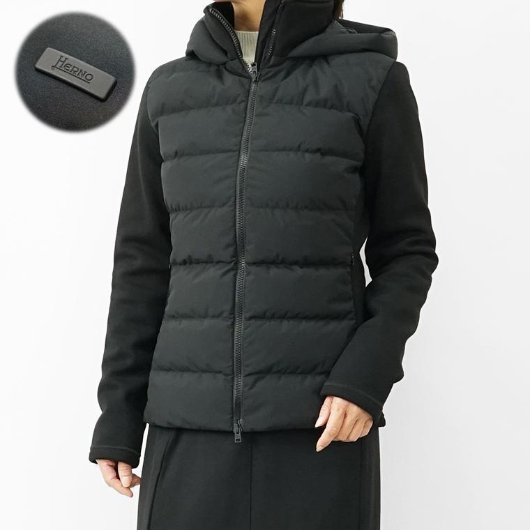 美品　HERNO ヘルノ　ダウンジャケット/46/ポリエステル/ブラック HERNO（ヘルノ） HERNO FUNCTIONAL WARDROBE ファンクショナルワード