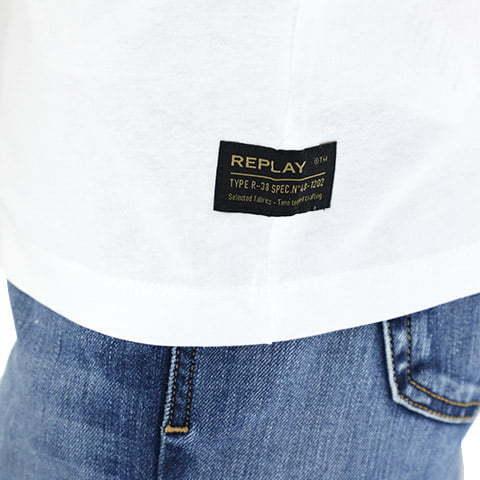 REPLAY 完売御礼 リプレイ メンズ Tシャツ M6043 22980P ホワイト 001 セール : WORLD CLUB 1989 ...