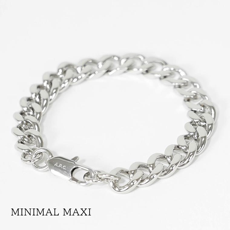 A.P.C. アーペーセー ブレスレット Minimal シルバーブレスレット A.P.C.（アーペーセー） レディース メンズ ブレスレット MINIMAL MAXI