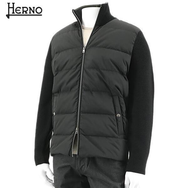 HERNO 完売御礼 ヘルノ メンズ ダウンジャケット MP000116U 70061 ブラック 9300 セール : WORLD CLUB ...