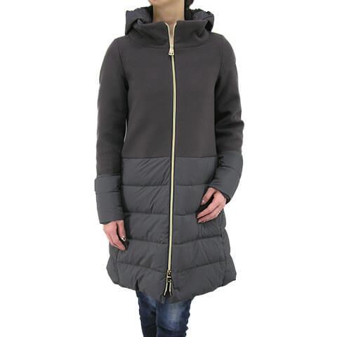HERNO ロング丈 ダウンコート グレー 44 M 11号 ヘルノ HERNO（ヘルノ） 完売御礼 レディース ダウンコート PI0848D 39601