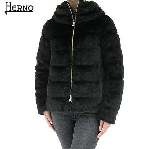 Herno ブラック ダウンジャケット 44 HERNO（ヘルノ） 完売御礼 レディース ダウンジャケット PI1166D 12354