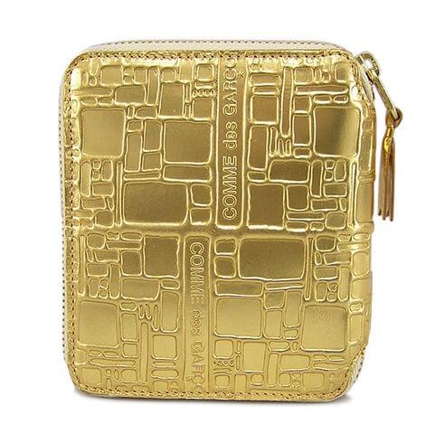 1000円OFF対象 コムデギャルソン COMME des GARCONS ユニセックス 2つ折り財布 SA2100EG ゴールド GOLD 24ss｜worldclub｜03