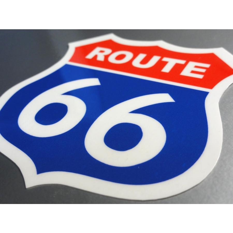 アメリカ国道　ROUTE 66 標識ステッカー（カラーバージョン） ルート66 アメリカン シール 車やバイク スーツケースに｜worldcraft｜02