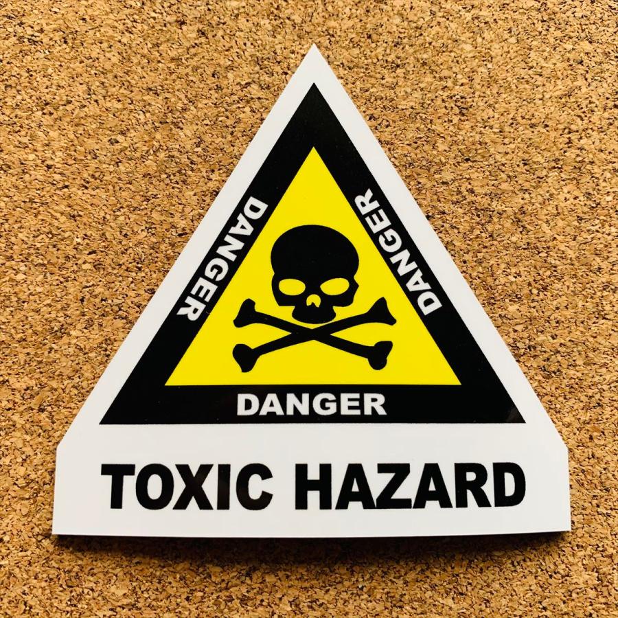 毒物 劇物 危険マーク　ステッカー／マグネット typeB　　毒性危険物 警告 標識 TOXIC HAZARD スカル ドクロ｜worldcraft｜02