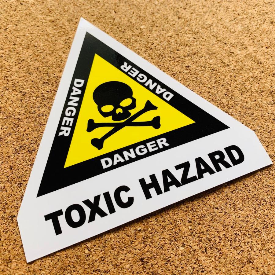 毒物 劇物 危険マーク　ステッカー／マグネット typeB　　毒性危険物 警告 標識 TOXIC HAZARD スカル ドクロ｜worldcraft｜03