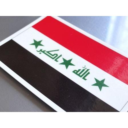 イラク国旗マグネット SSサイズ 3.3×5cm　磁石・マグネットステッカー 耐候 耐UV 耐水｜worldcraft｜02