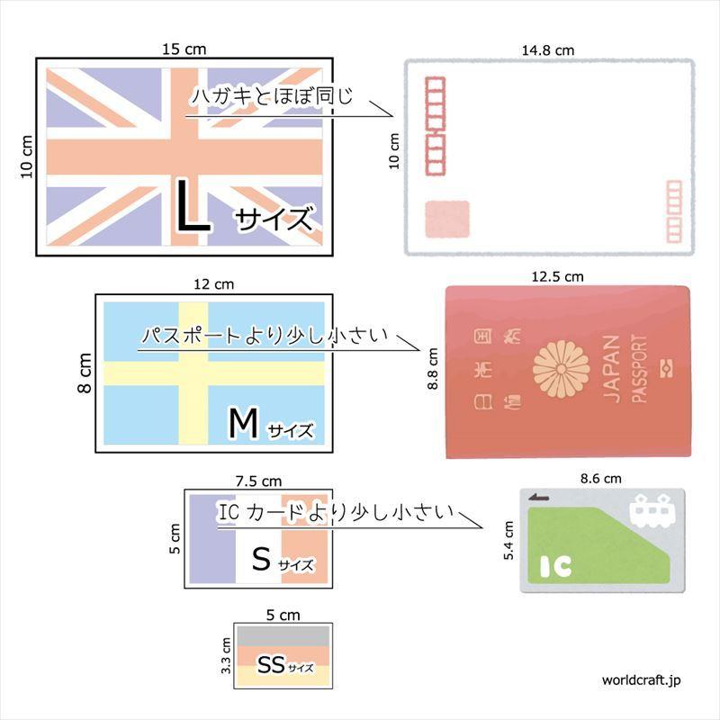 日本国旗マグネット（日章旗・日の丸） SSサイズ 3.3×5cm　磁石・マグネットステッカー 耐候 耐UV 耐水｜worldcraft｜05