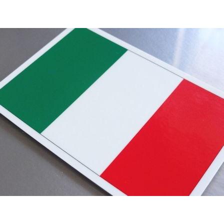 イタリア国旗ステッカー Lサイズ 10×15cm　　屋外耐候耐水シール　スーツケースや車などに｜worldcraft｜02