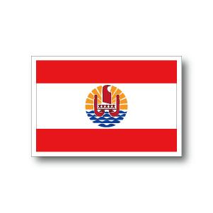 フランス領ポリネシア(タヒチ)国旗マグネット SSサイズ 3.3×5cm　磁石・マグネットステッカー 耐候 耐UV 耐水｜worldcraft