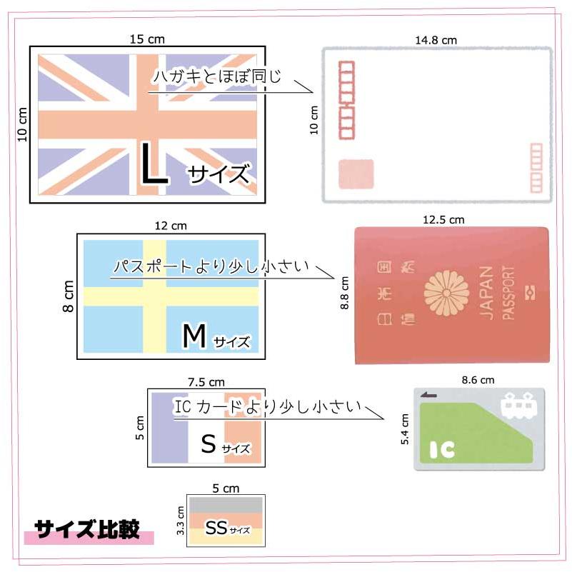 日本国旗・旭日旗ステッカー セット（枠無し）サイズ・マグネット選択