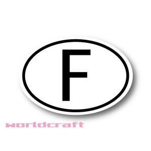 フランス France ビークルid 耐水ステッカー オーバルタイプ 屋外耐候仕様 Mサイズ 車やスーツ