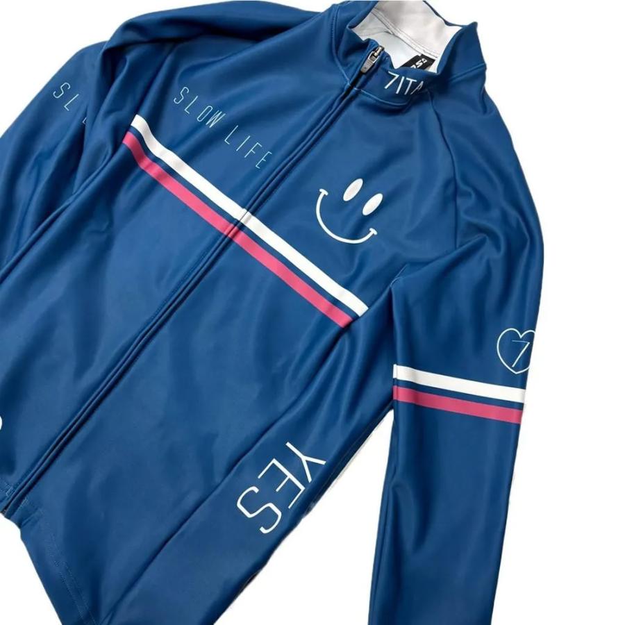 セブンイタリア Slow Life Smile Lady LS Jersey ネイビー レディース
