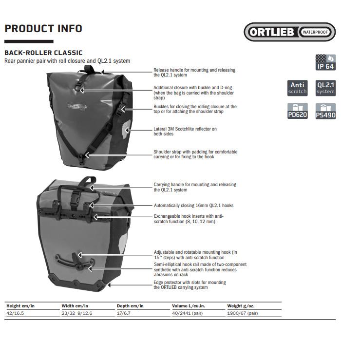 ORTLIEB(オルトリーブ) バックローラー クラシック F5301 ブラック Amazon | ORTLIEB(オルトリーブ) バックローラー クラシック