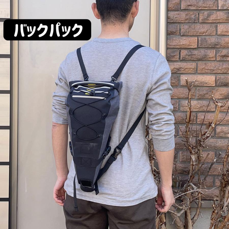 R250 防水サドルバッグ2 ハイブリッド ラージ グレー/ブラック