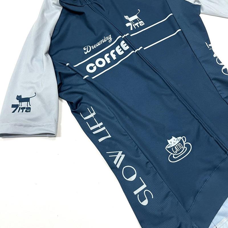 セブンイタリア Cafe Cat 2 Lady Jersey ネイビー レディースの画像