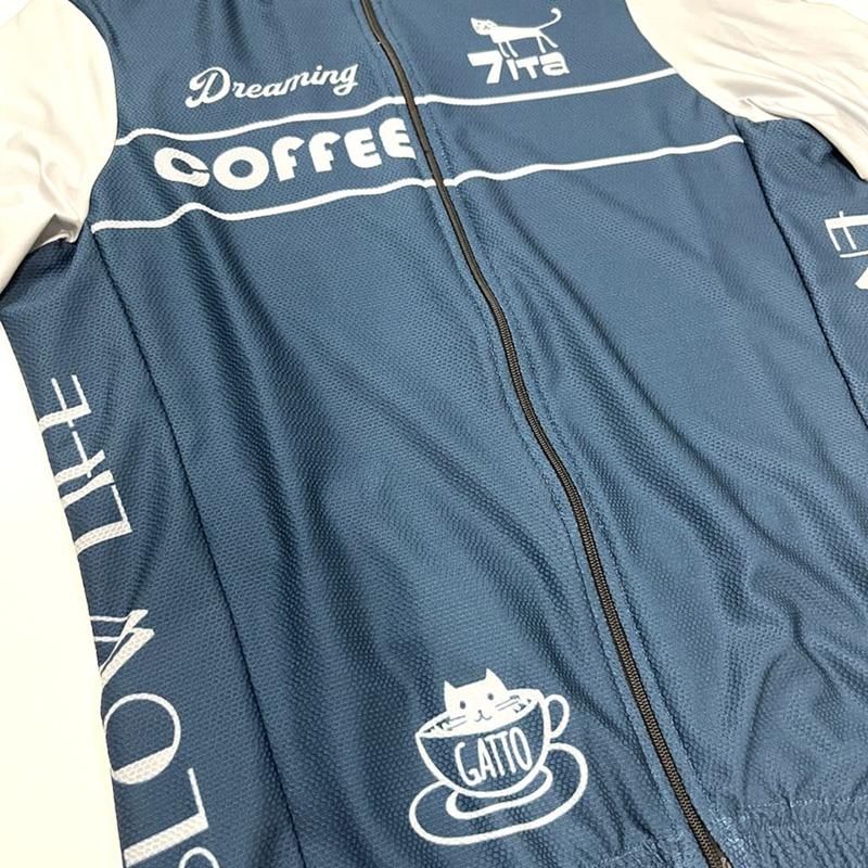 セブンイタリア Cafe Cat 2 Jersey ネイビーの画像