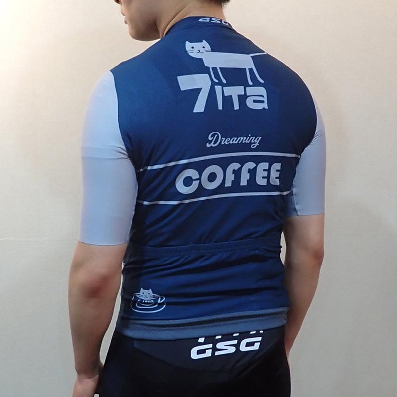 セブンイタリア Cafe Cat 2 Jersey ネイビーの画像