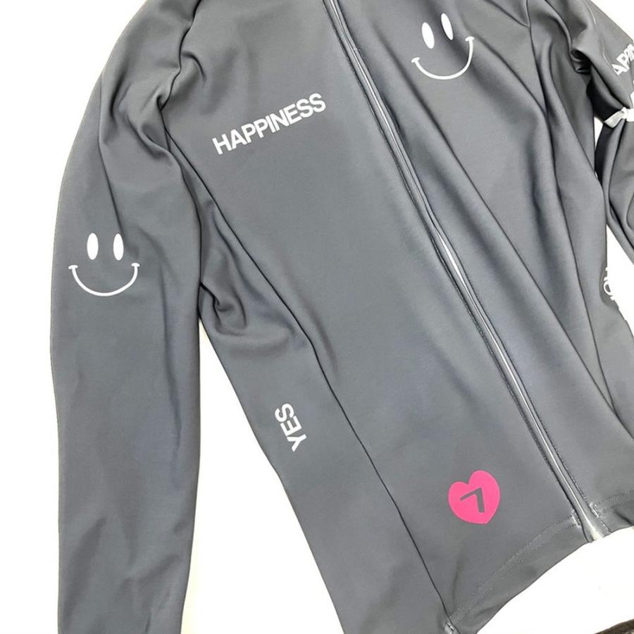 セブンイタリア Happiness Smile Lady LS Jersey グラファイト レディース｜worldcycle｜03