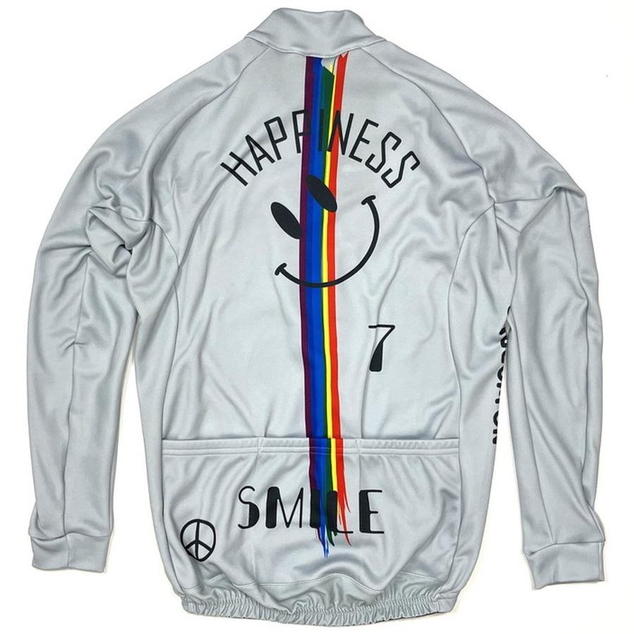 セブンイタリア Rainbow Smile LS Jersey グレー｜worldcycle｜02